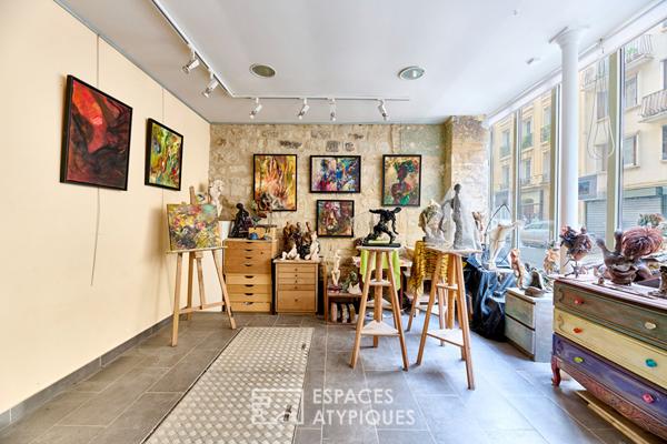 Appartement-atelier avec cour privative à Jules Joffrin