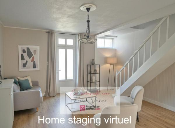 A VENDRE en Exclusivité aux Herbiers, Maison de ville de 65 m2 avec 2 chambres et cour fermée