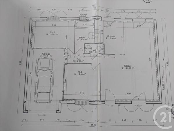 Maison à vendre  3 pièces - 63,07 m2 GODERVILLE - 76