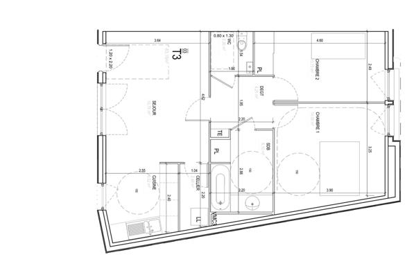 Appartement Nanterre 3 pièce(s) 60 m2