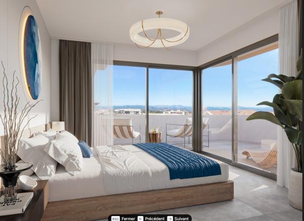 appartement Rooftop  dernier étage  Sainte Maxime 4 pièce(s) 91.86 m2, Vue mer , terrasse de 147,65m2