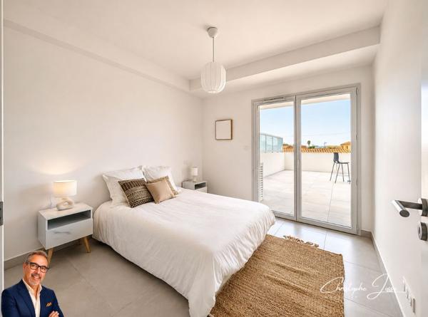 Appartement  3 pièces climatisé avec grande terrasse et garage