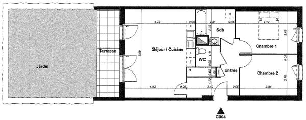 Appartement La Baule-Escoublac 64.77 m²