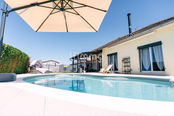 Maison plain-pied 119 m²-jardin-piscine-garage-terrain 6,95 ares