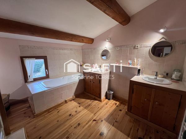 Ensemble immobilier composé de 2 maisons avec piscine et terrain