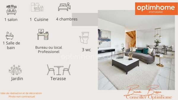 Custines (54670) Charmante maison familiale 180m² avec jardin et local professionnel