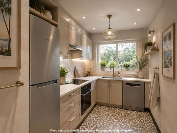 Appartement traversant 3P 68m2 rez-de-jardin 45m2