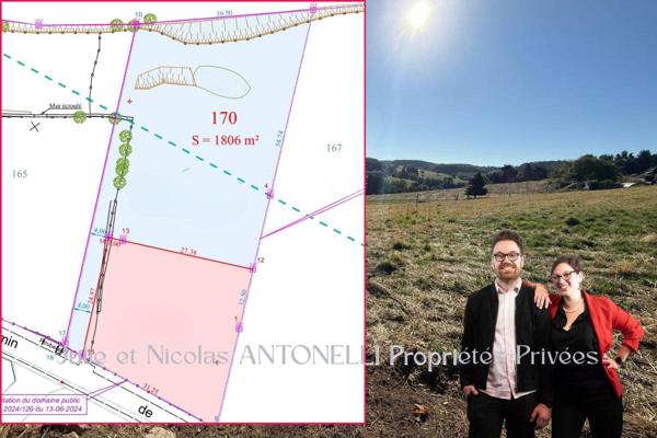 SAINT JUST MALMONT 43240 Terrain  1806 m² dont 800m² constructibles hors lotissement
