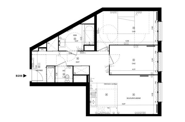 3 pièces cosy avec parking et jardinet
