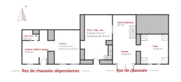 Maison 130 m² à Vendargues 6 chambres, studio indépendant et parking.