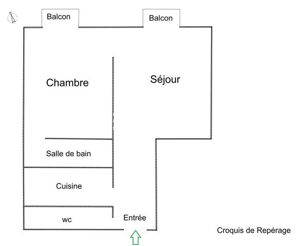 Appartement 2 pièces - 36 m²