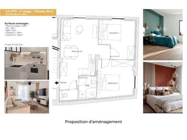 Appartement 4 pièces 49 m2