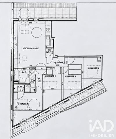 Appartement à vendre 5 pièces 96,8 m² Boulogne-Billancourt