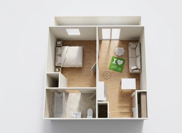 Appartement
         2 pièces
        - 30 m² Exclusivité 66 000 € *