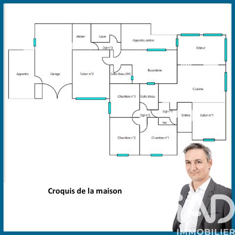 Maison à vendre 6 pièces 149 m² Cholet