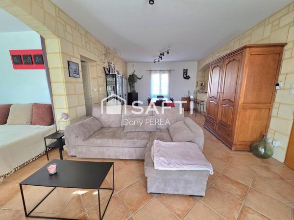 Villa avec piscine, jacuzzi, jardin et garage.