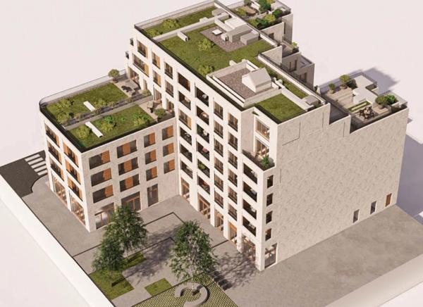 appartement T5 DUPLEX neuf à vendre PARIS 18e, surface habitable 102.50 m2 + terrasse 82.10 m2.