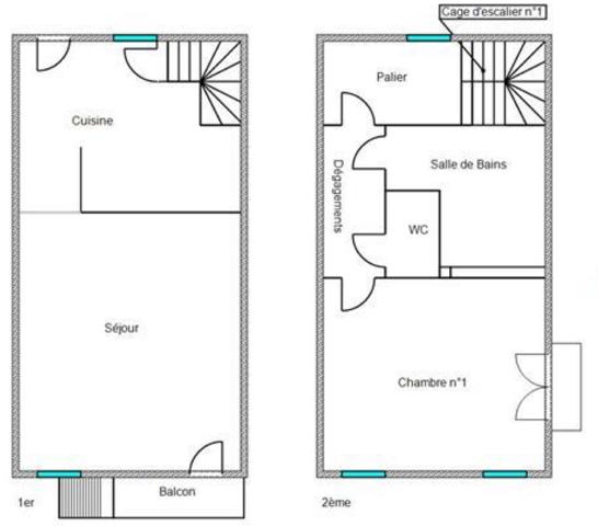 Maison de bourg 2 chambres avec jardin et garage