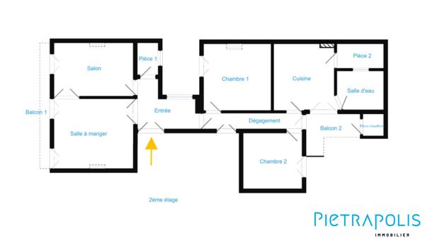 EXCLUSIVITÉ - SÈTE : Quartier Théâtre Molière, Appartement T3/4 105,62 m² Loi Carrez. Grenier. Cave