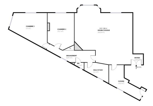 PARIS XVIIIe - Appartement 3 pièces - Secteur Grandes Carrières