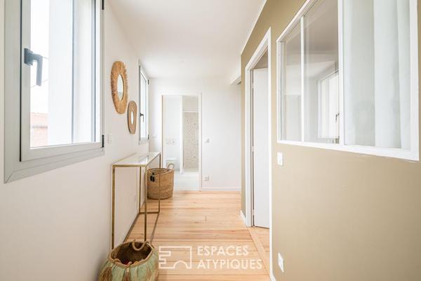 Ancienne grange réhabilitée en loft avec rooftop panoramique à Eysines