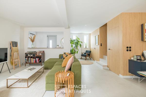 Ancienne grange réhabilitée en loft avec rooftop panoramique à Eysines