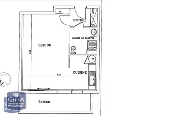 Appartement à vendre 1 pièce 39.14m²