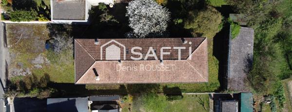 Grande maison de 170m² T8 (2 appartements de 85m² chacun) sur grand garage de 180m² et 5 garages de 15m²