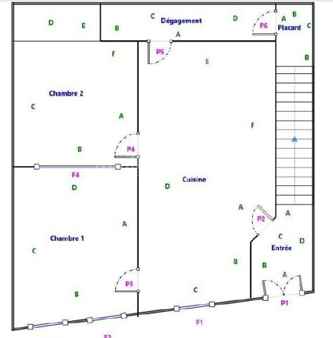 Maison de ville de 2 appartements à rénover.