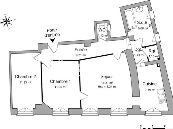 Location Appartement 3 pièces 67.43 m² - 21 RUE LENEPVEU Angers 49100