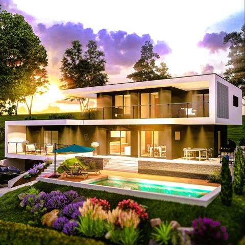 Allauch, Villa d'architecte de  140 m² + piscine sur terrain de 1000 m²