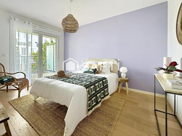 Appartement T3 de 73 m² avec terrasse, balcon et 2 parkings – Résidence au calme proche tram.