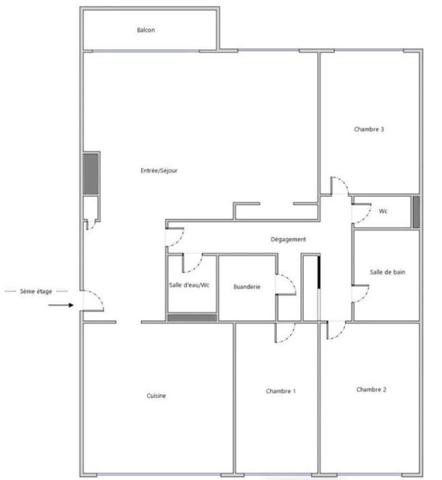 Bel appartement 4 pièces - Lourmel