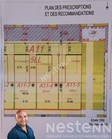 Terrain viabilisé au Mans à vendre ? 281 m² avec possibilité d'acquérir une parcelle totale de 569 m²