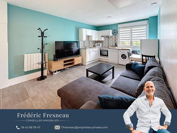 Appartement T2 de 37 m2, vendu meublé. Vannes Albert 1er Kercado