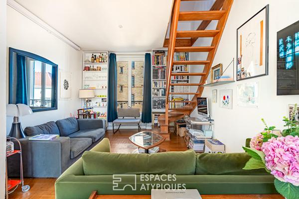 Esprit maison pour ce duplex en dernier étage d’une maison de 1870
