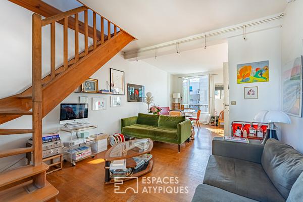Esprit maison pour ce duplex en dernier étage d’une maison de 1870