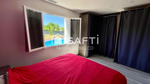 Maison de 2019, 110 m2 habitable, piscine, climatisation.