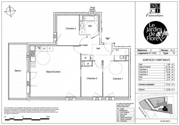 Appartement 4 pièces 77.9 m2