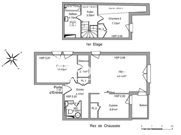 Location Appartement 3 pièces 63.31 m² - 61 RUE CARNOT Poitiers 86000