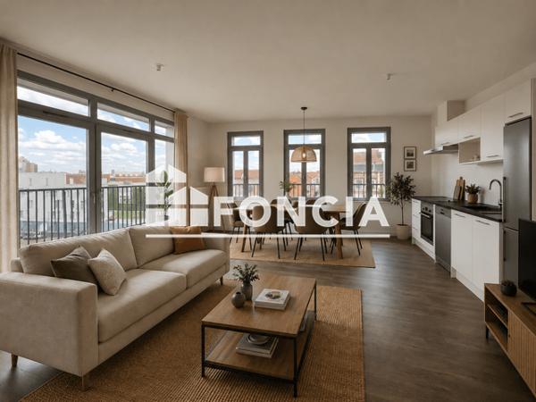 Location Appartement 4 pièces 77.41 m² - 20 BOULEVARD DU GENERAL DE GAULLE Roubaix 59100
