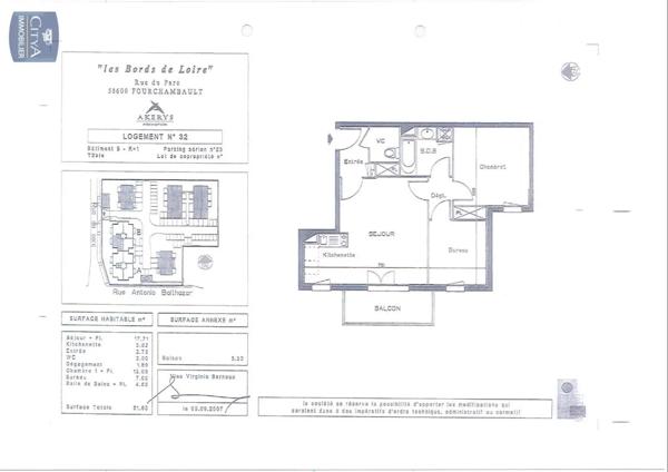 Appartement à vendre 3 pièces 52m² Fourchambault (58600)