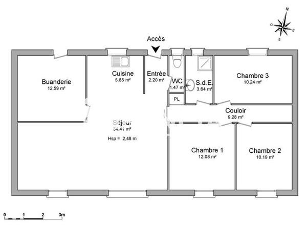 Location Maison 4 pièces 90 m² - 49 ROUTE DE CASTELNAU Avensan 33480