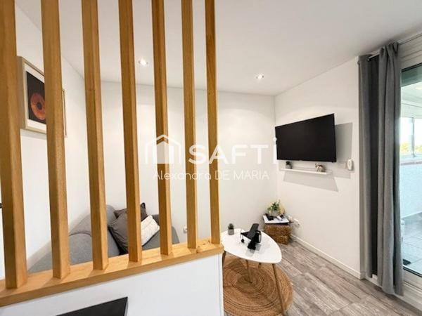 T2 rénové et climatisé avec vue, loggia et parking