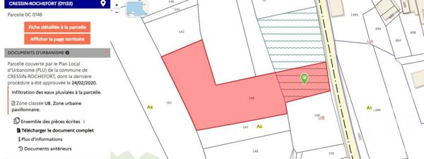 Terrain à vendre  3142 m2 CRESSIN ROCHEFORT - 01