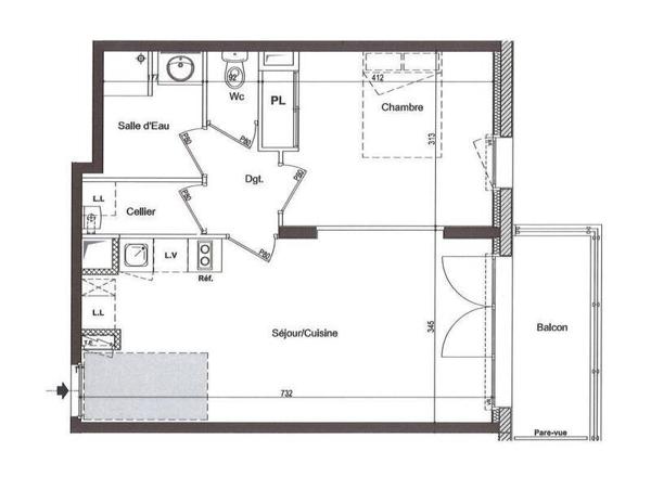 Appartement 2 pièces - 44400 Rezé