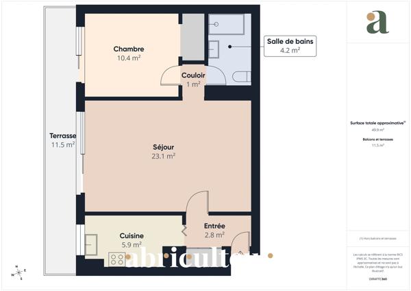 Appartement 2 pièces avec terrasse sur jardin en vente à Levallois-Perret 92300
