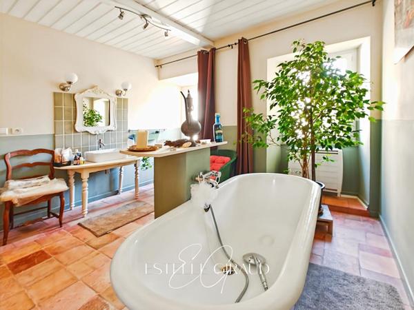 Maison de ville à Trèbes : 4 chambres, grand garage, cour