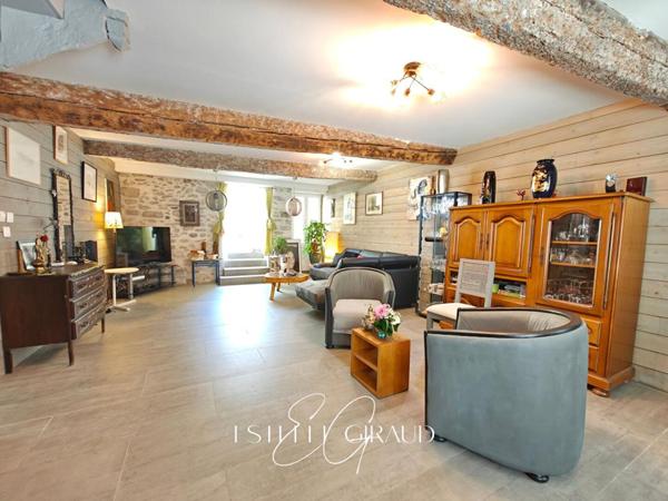 Maison de ville à Trèbes : 4 chambres, grand garage, cour