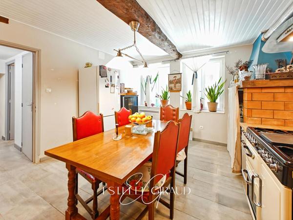 Maison de ville à Trèbes : 4 chambres, grand garage, cour